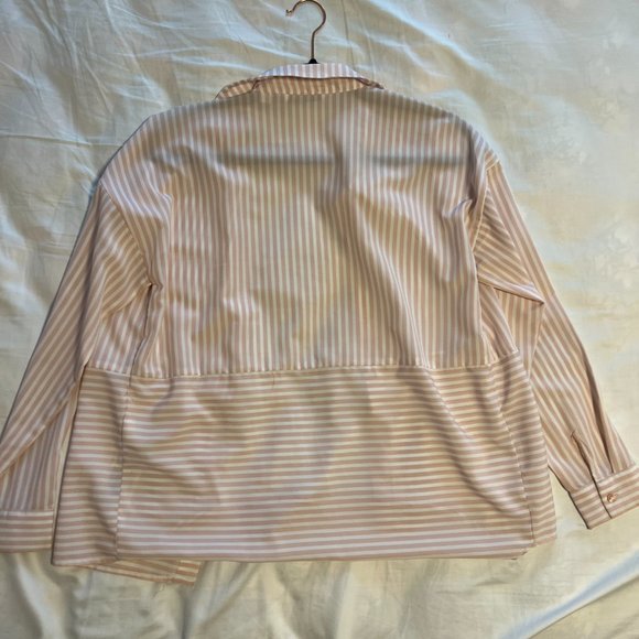 Pink and White Striped Button-Down Shirt - Picture 2 of 2